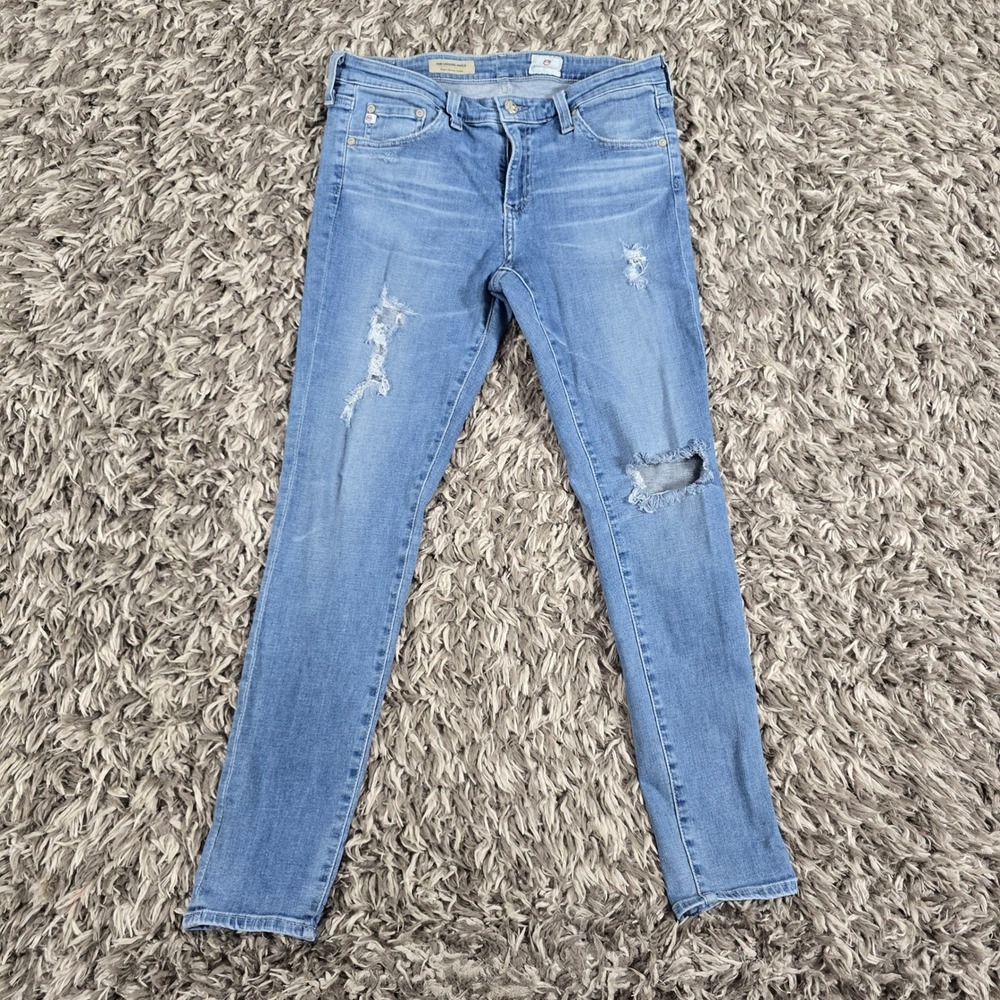 AG Adriano Goldschmied The Legging Ankle Super Skinny Distressed Jeans 30R 3499